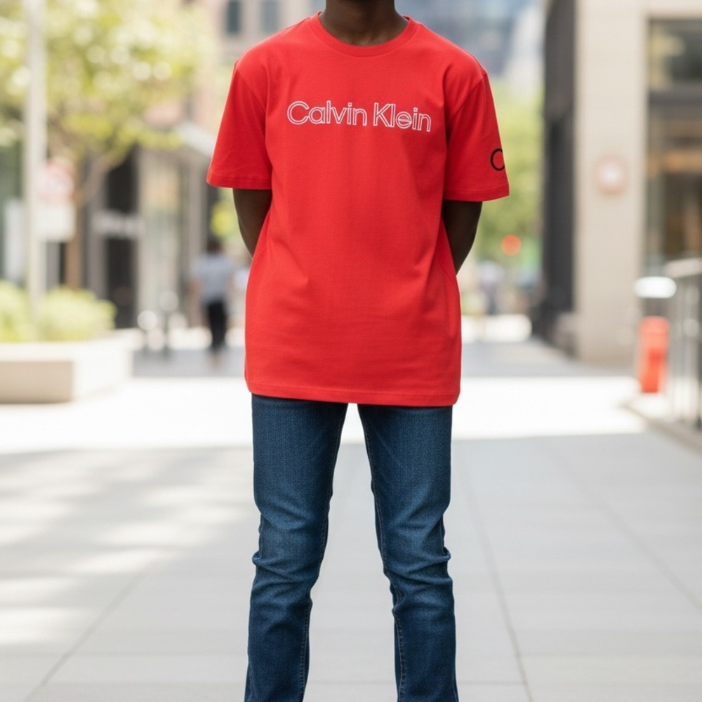 Calvin Klein Vibrant Red Tee NWT size m men’s